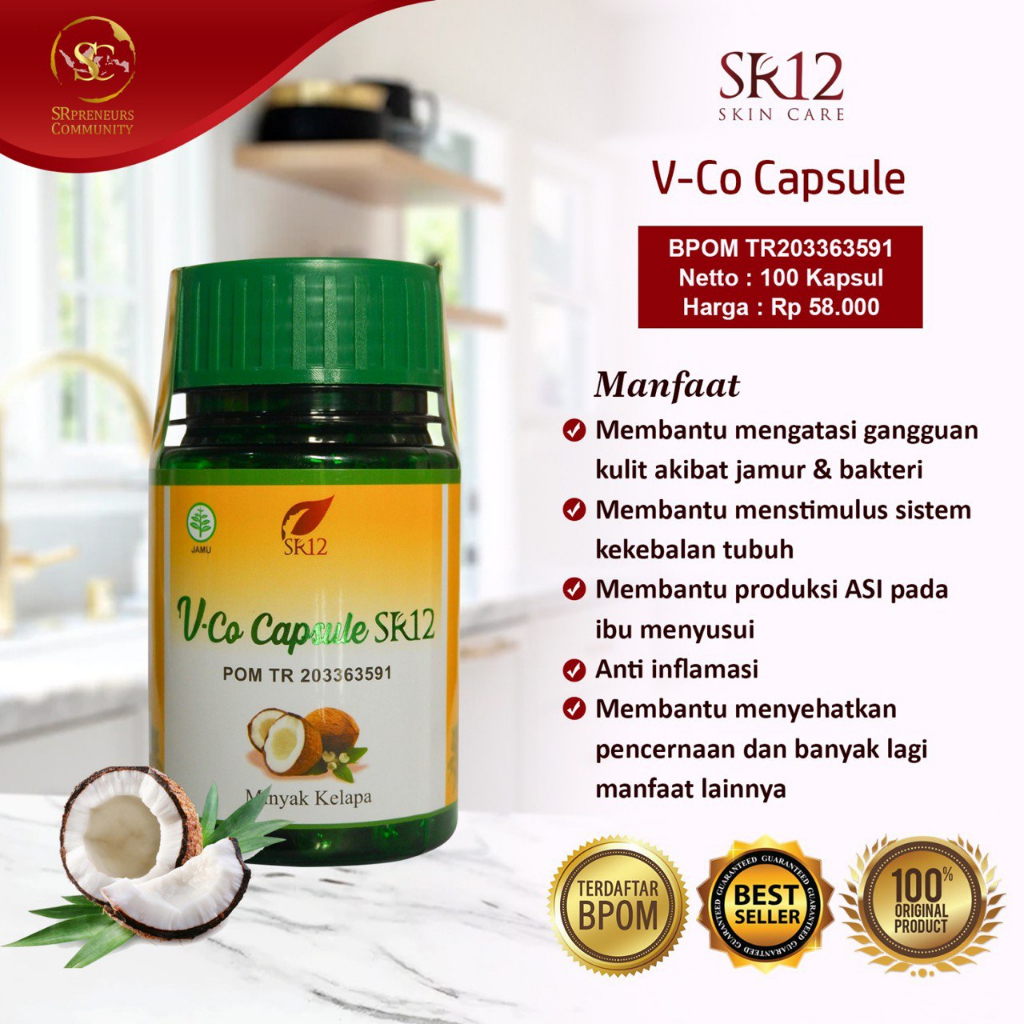 Jual VCO VIRGIN COCONUT OIL MINYAK KELAPA MURNI VICO KAPSUL SR12 SEJUTA