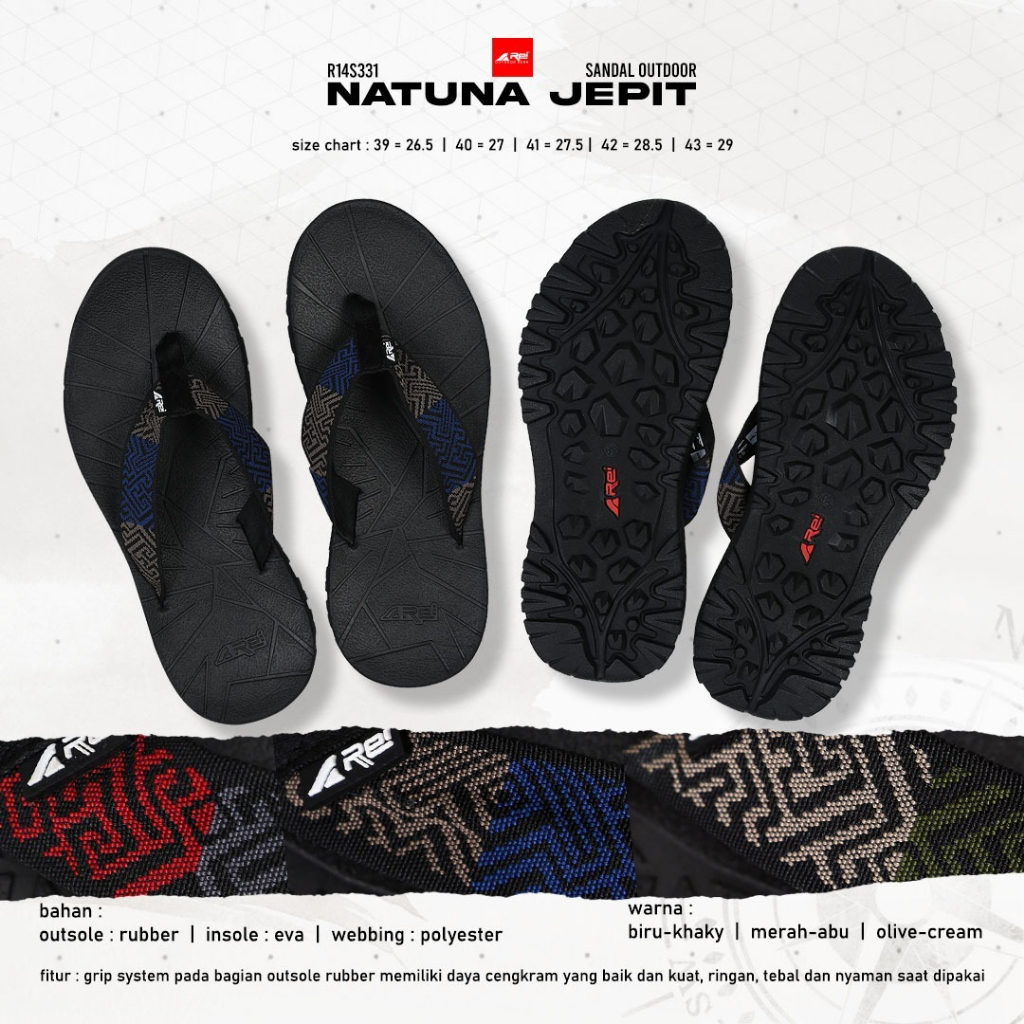 Jual Sandal Jepit Pria Natuna Arei Outdoorgear Shopee Indonesia