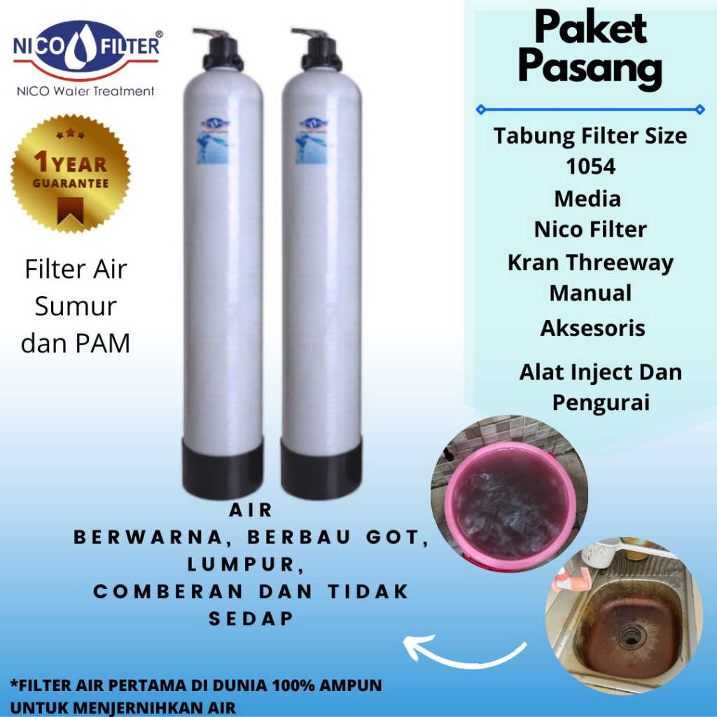 Jual Nico Filter Filter Air Sumur Pam Dengan Pemasangan Manual