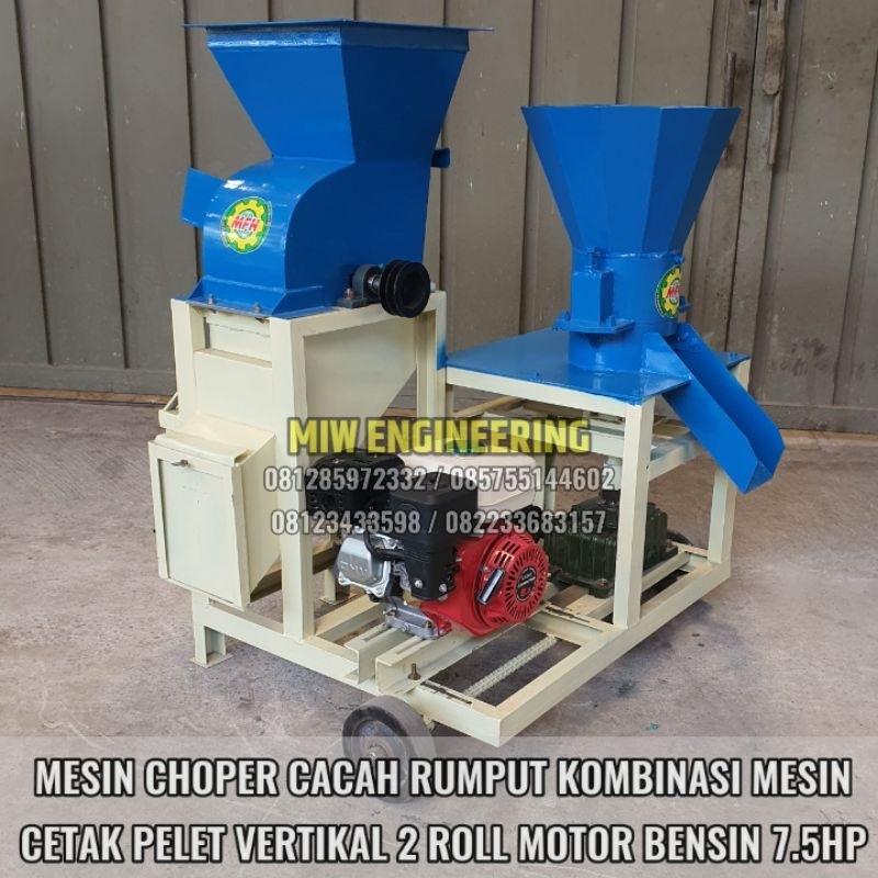 Jual Mesin Choper Cacah Rumput Pakan Ternak Multifungsi Kombinasi Mesin