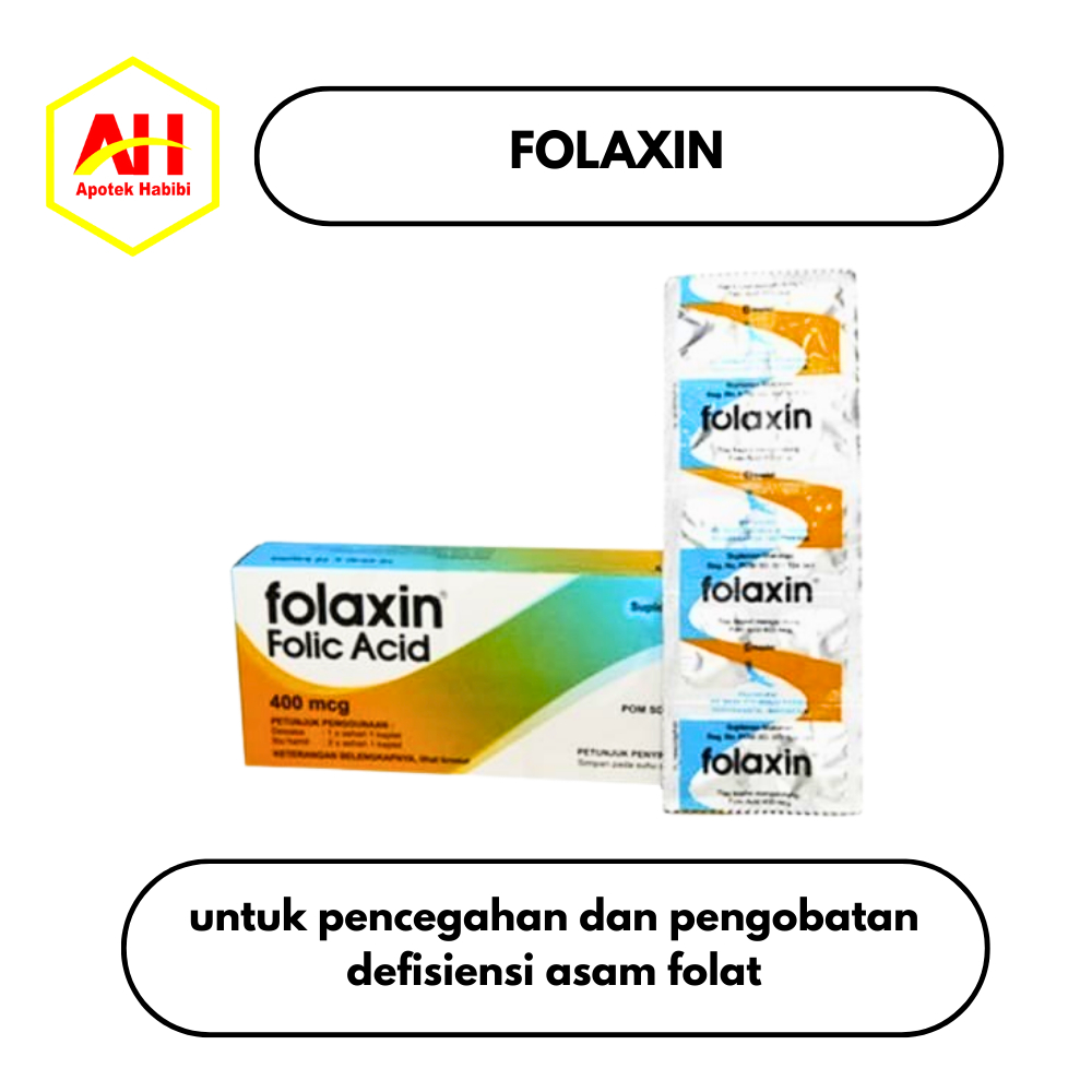 Jual FOLAXIN POLAKSIN POLAXIN FOLAKSIN TABLET 400 MCG 1 STRIP ISI 10