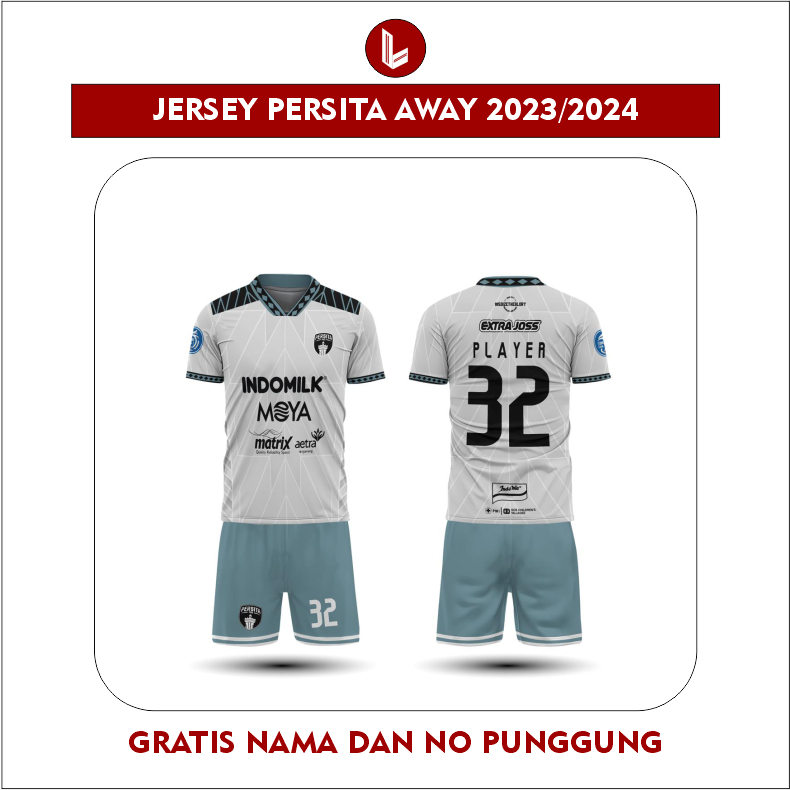 Jual Jersey Persita Away Premium Terbaru Gratis Nama Dan No