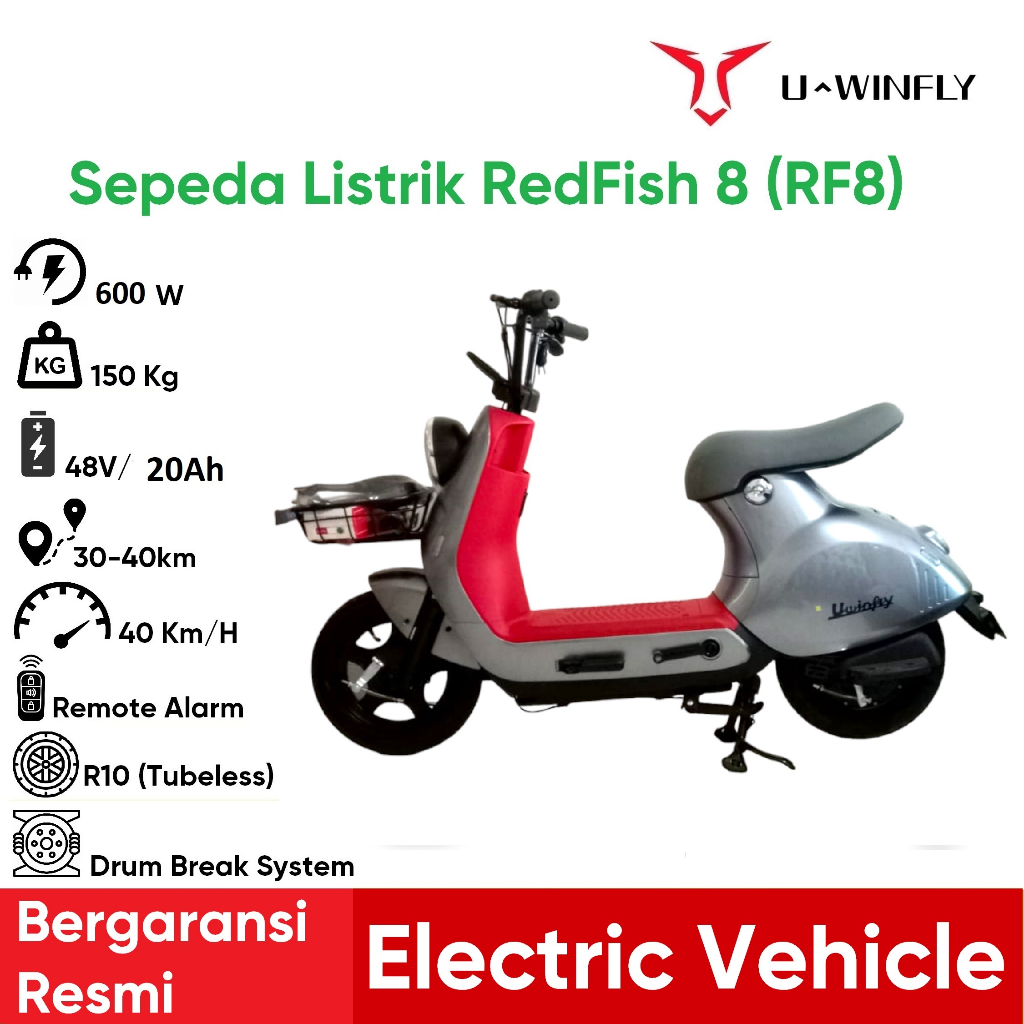 Jual Uwinfly Sepeda Listrik Redfish Ah Blue Electric Bike Rf Series