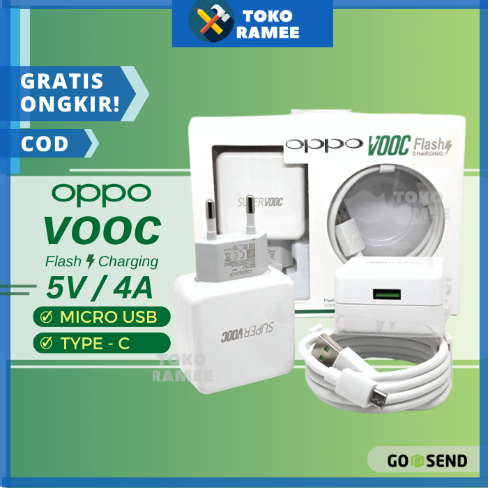 Jual Charger Original OPPO VOOC 4A Type C Micro USB Support Fast