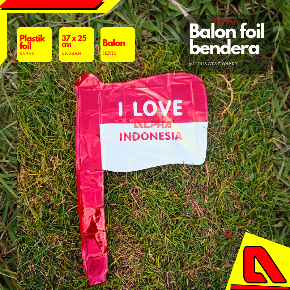 Jual BALON FOIL BENDERA MERAH PUTIH HUT RI Shopee Indonesia