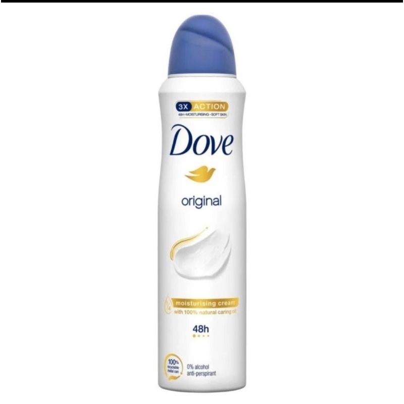 Jual Dove Original Spray Anti Perspirant Deodorant 3X Action 150ml