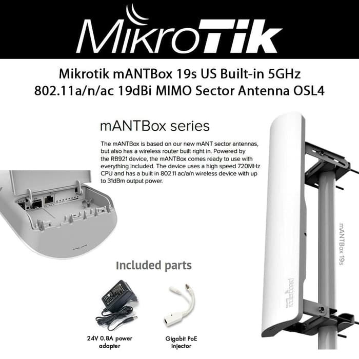 Jual Mikrotik Sectoral 5Ghz MIMO RB921GS 5HPacD 19S MANTBox 19s