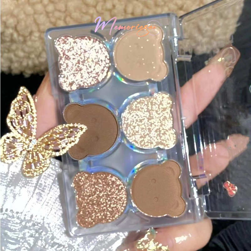 Jual Cod Ready Jaded Bear Eyeshadow Palette Colors Matte Glitter