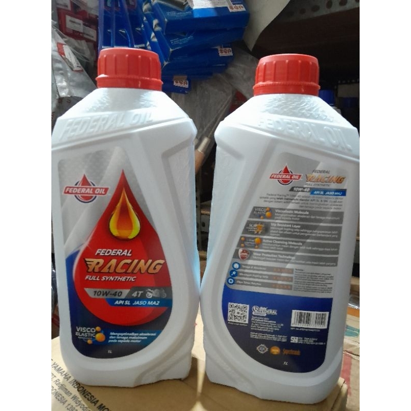 Jual OLI FEDERAL RACING 1L FULL SYNTHETIC 10W 40 4T API SL JASO MA2