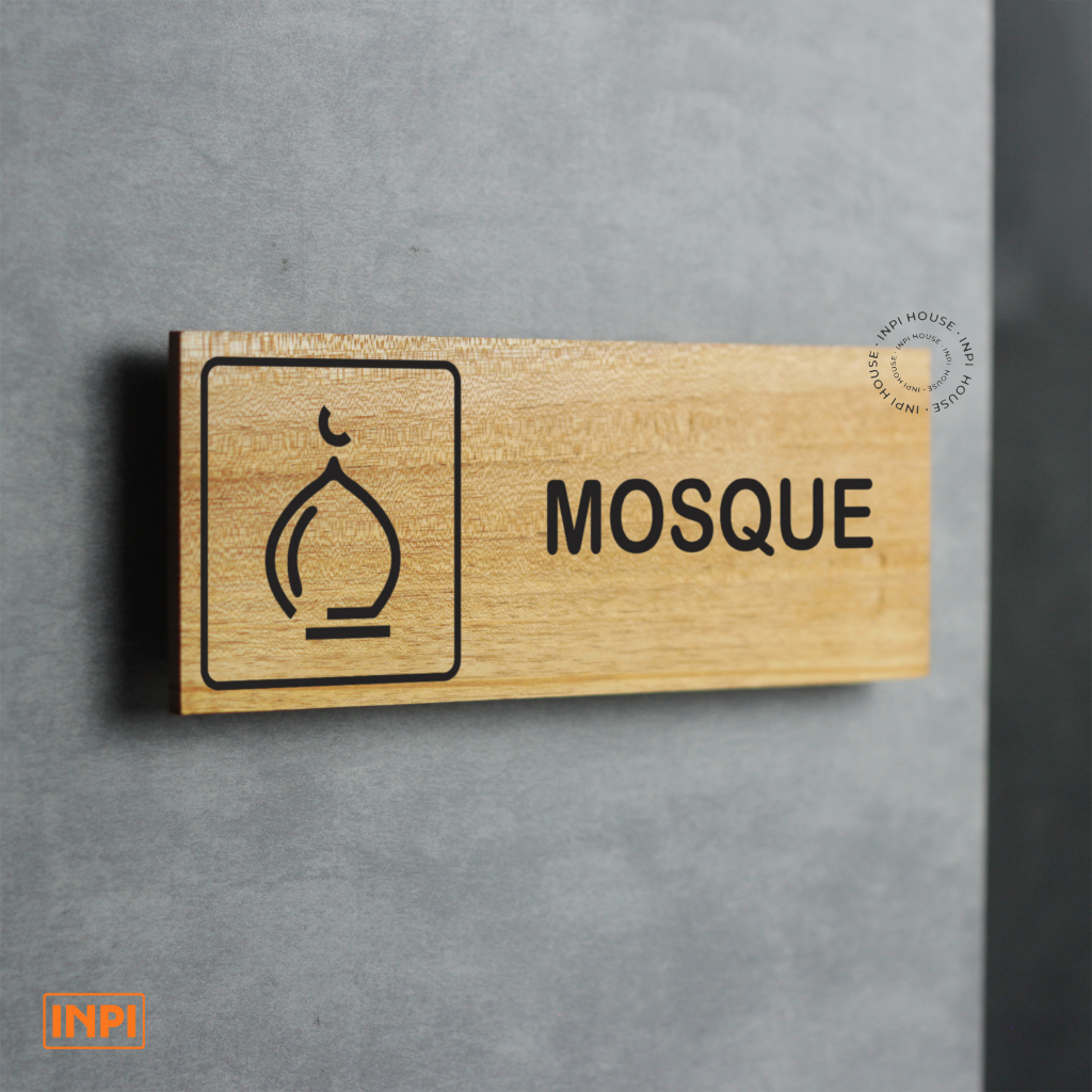 Jual INPI Sign Kayu Mahoni Sticker Mushola Mosque Shopee Indonesia