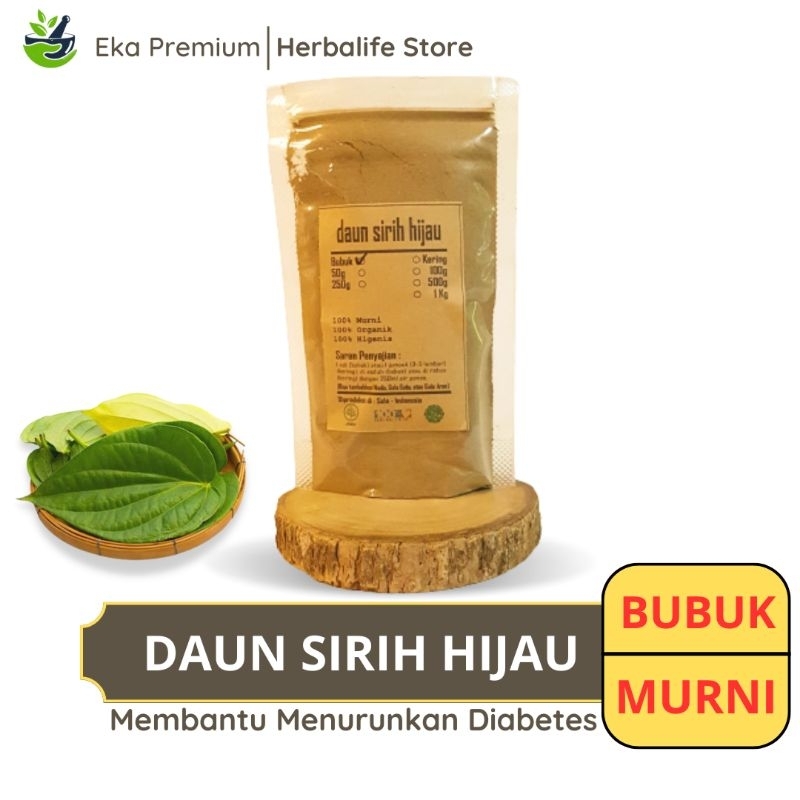 Jual DAUN SIRIH HIJAU BUBUK Kering Asli Ramuan Rempah Herbal Murni Jamu