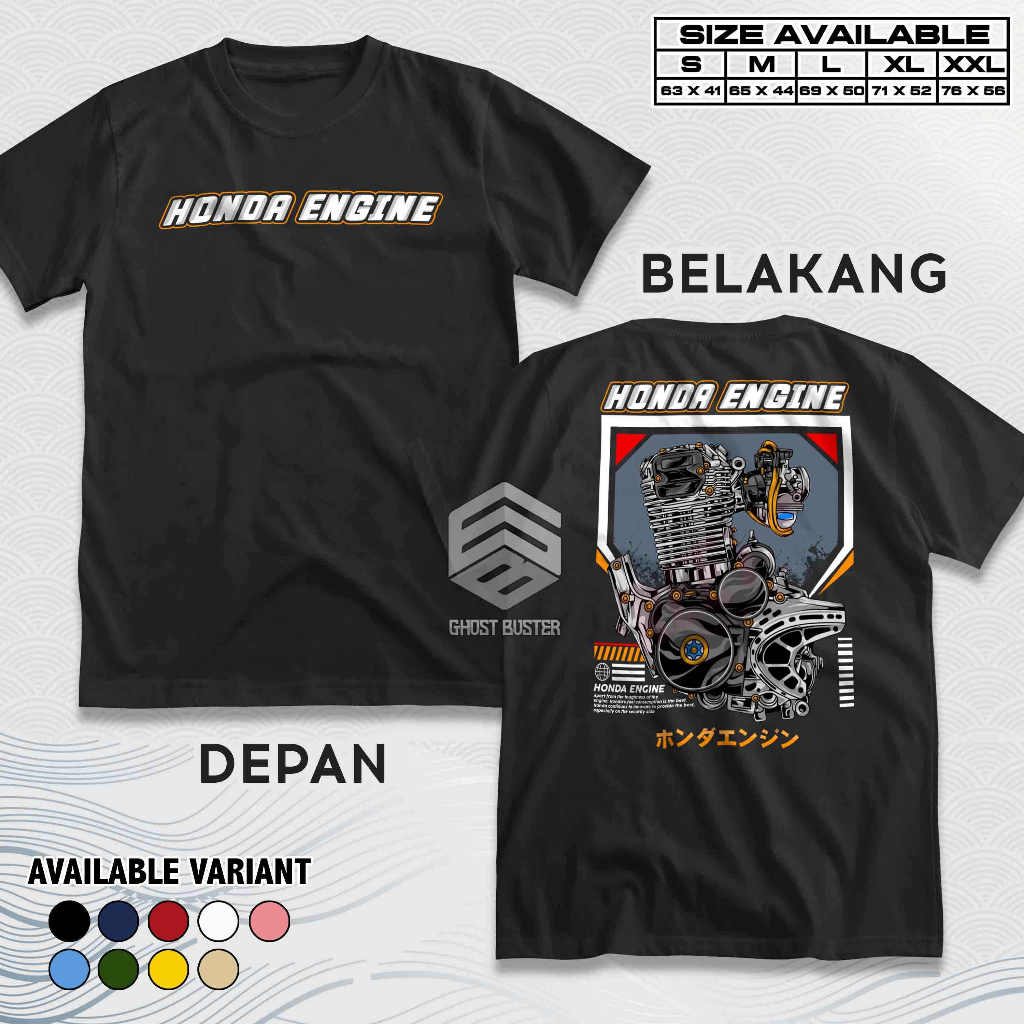 Jual Kaos Racing Honda Engine Machine Baju Distro Motor Herex CB GL MP