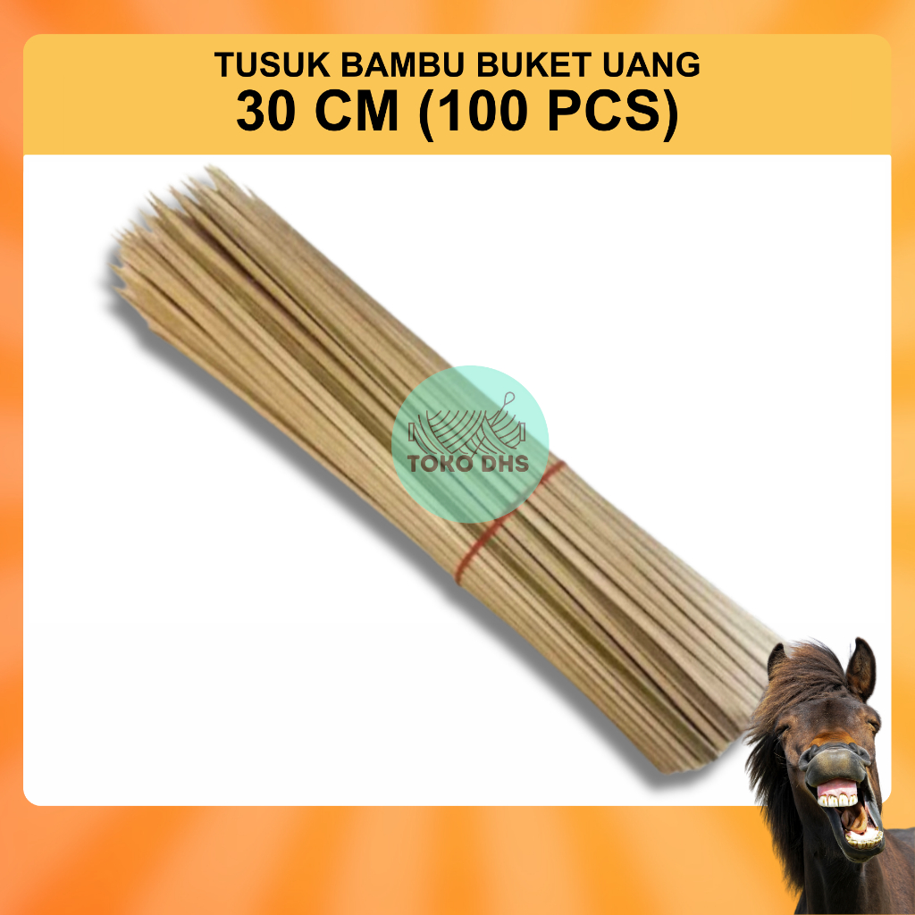 Jual Tusuk Bambu 30 Cm Isi 100 Buket Uang Tusuk Sate 30cm Shopee