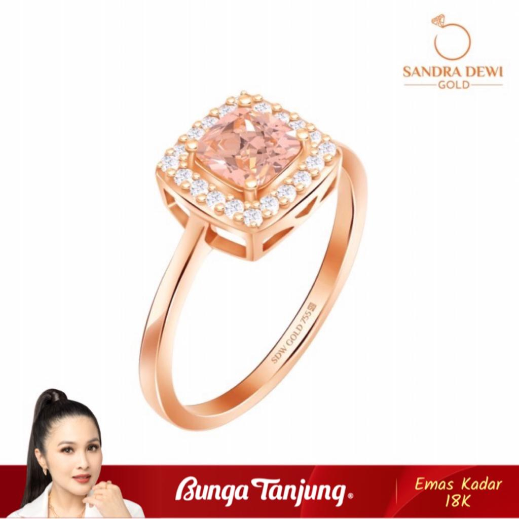 Jual Cincin Morganite Vol Sandra Dewi Emas K Bunga Tanjung