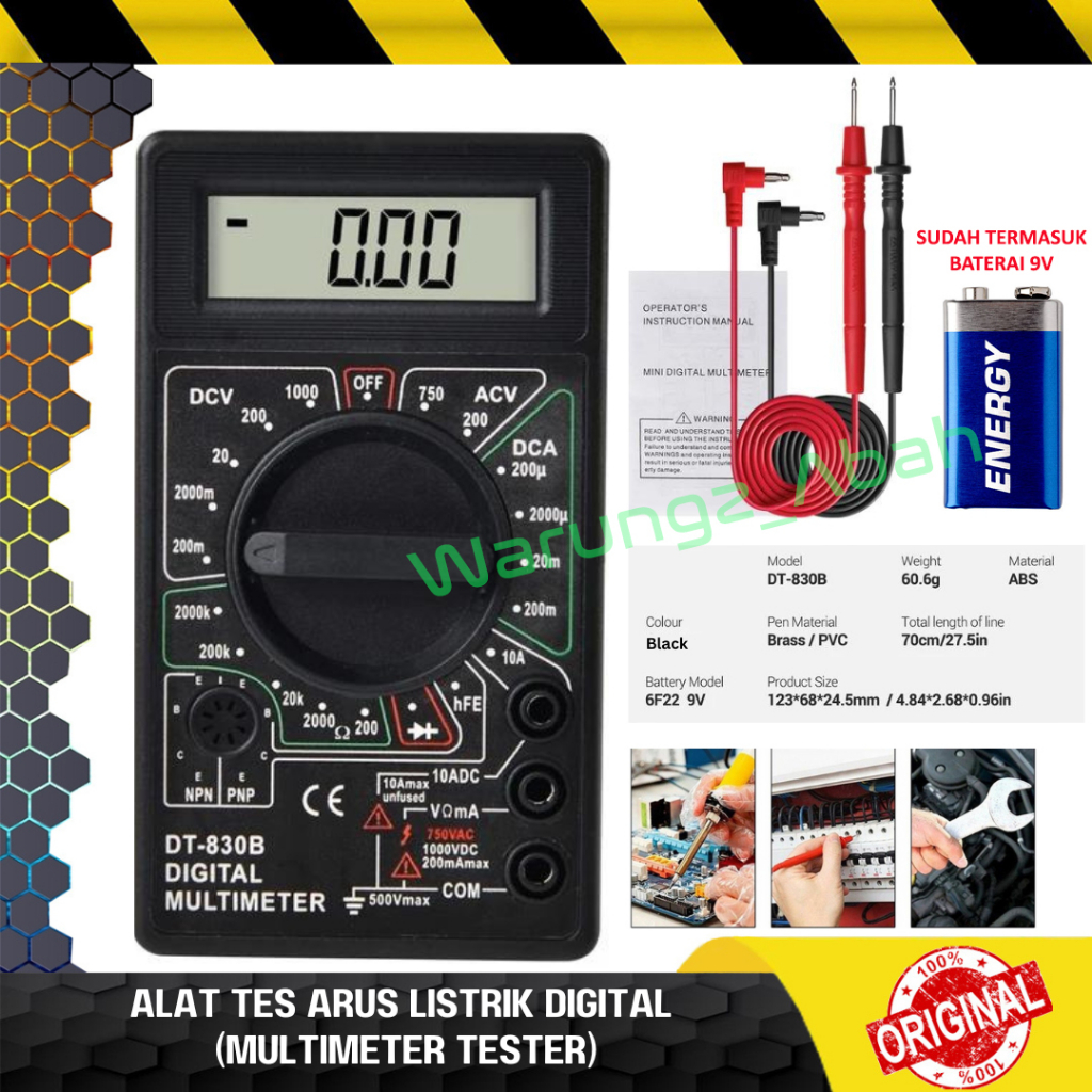 Jual ALAT TES CEK PENGUKUR UKUR ARUS TEGANGAN LISTRIK AVO MULTIMETER