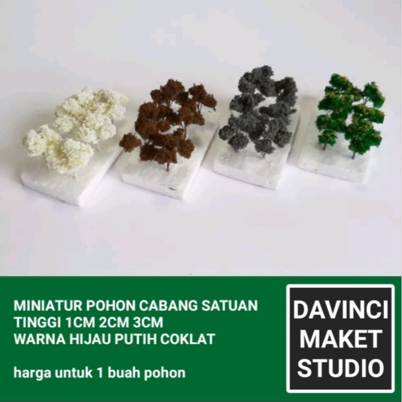 Jual Satuan Miniatur Pohon Cabang Mh Teduh Maket Diorama Branch