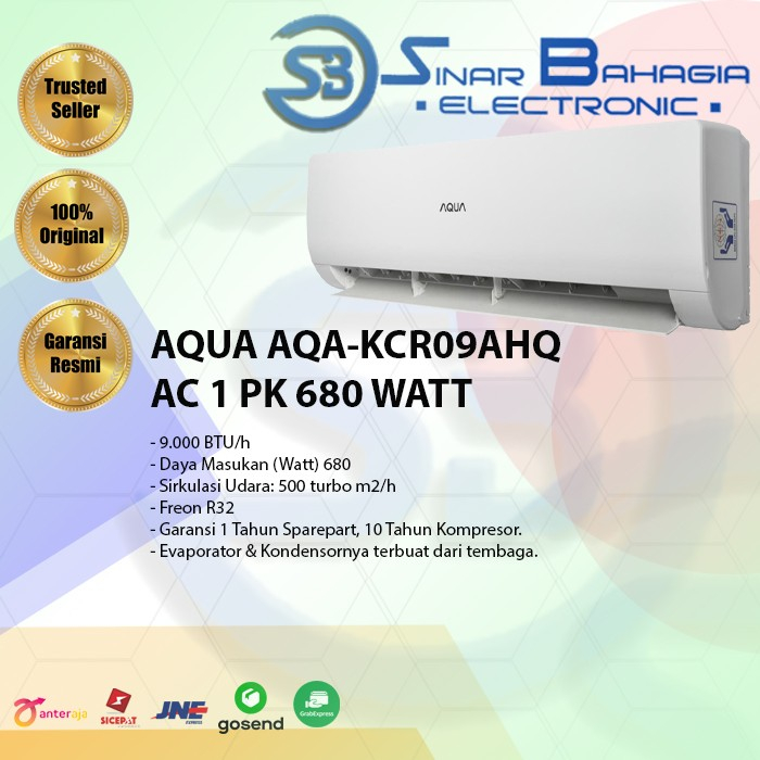 Jual AQUA AQA KCR09AHQ AC 1 PK 680 WATT NEW KHUSUS BANDUNG Shopee