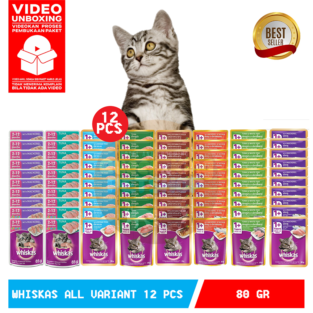 Jual Whiskas Basah Wet Food Gr Dus Isi Pcs Shopee Indonesia