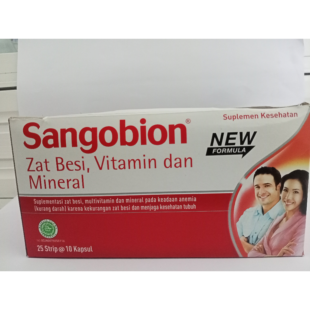 Jual SANGOBION 10 KAPSUL PENAMBAH DARAH MERCK Zat Besi Anemia Tambah