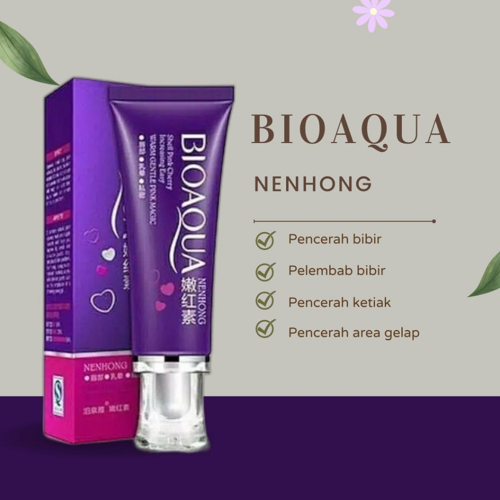 Jual Bioaqua Nenhong Cream G Warm Gentle Purple Pink Shopee Indonesia