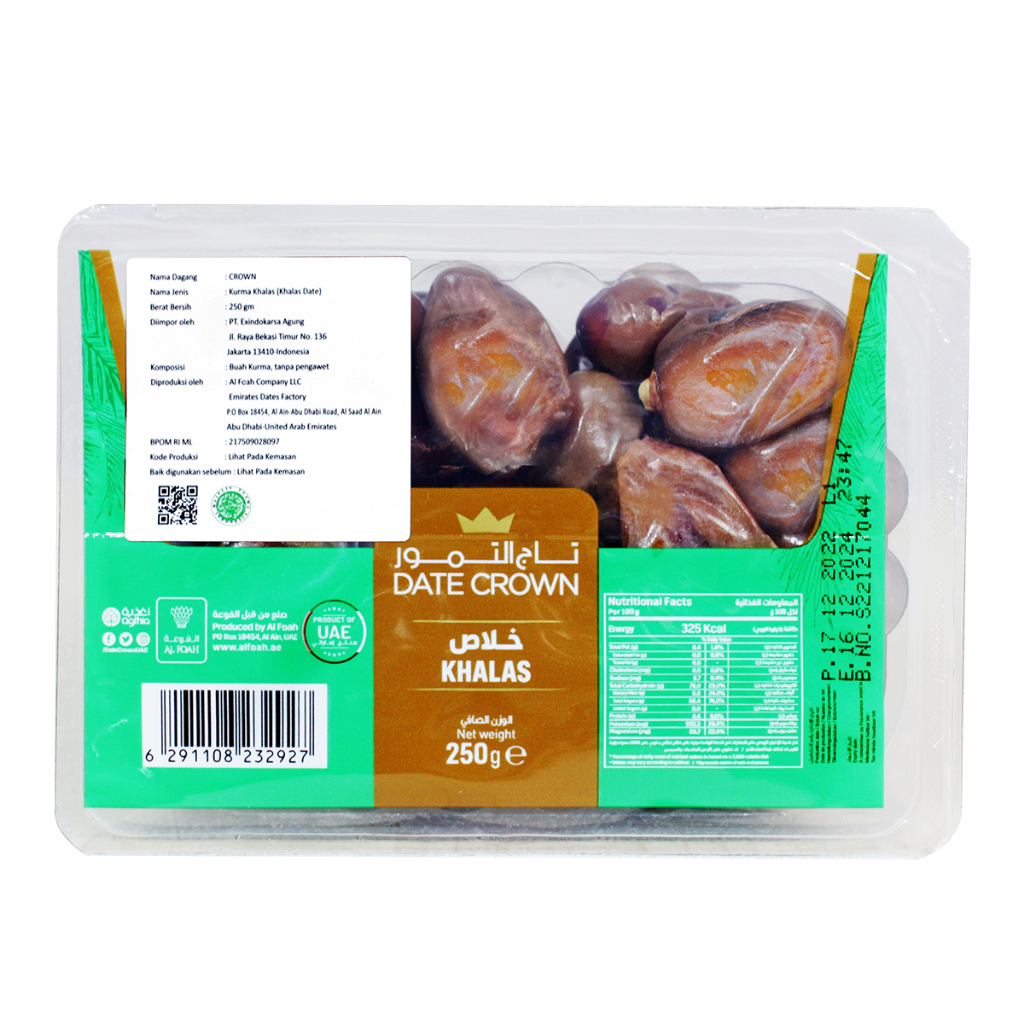 Jual Kurma Khalas Date Crown 250 Gr Rigid Shopee Indonesia