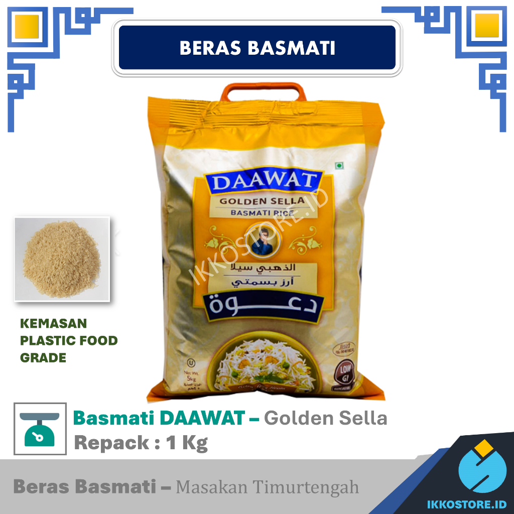 Jual Beras Basmati Premium 1 Kg Beras Arab Murah Basmati Sella XXL