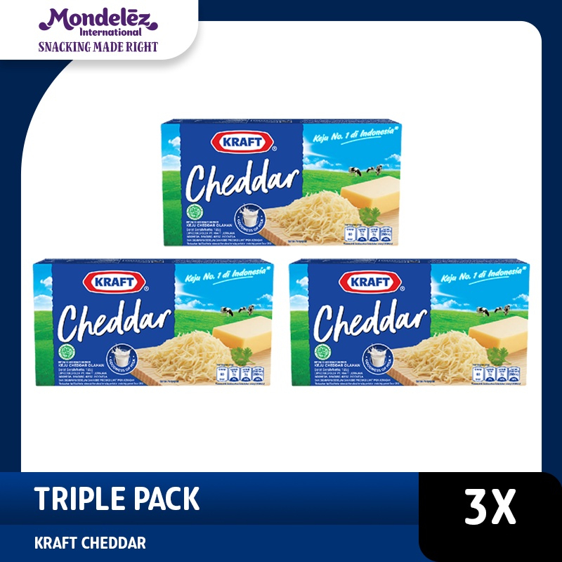 Jual Kraft Keju Cheddar Processed Cheese Vitamin D 3 X 150 Gr