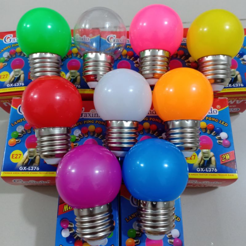 Jual Bohlam Led Warna Model Ping Pong Shopee Indonesia