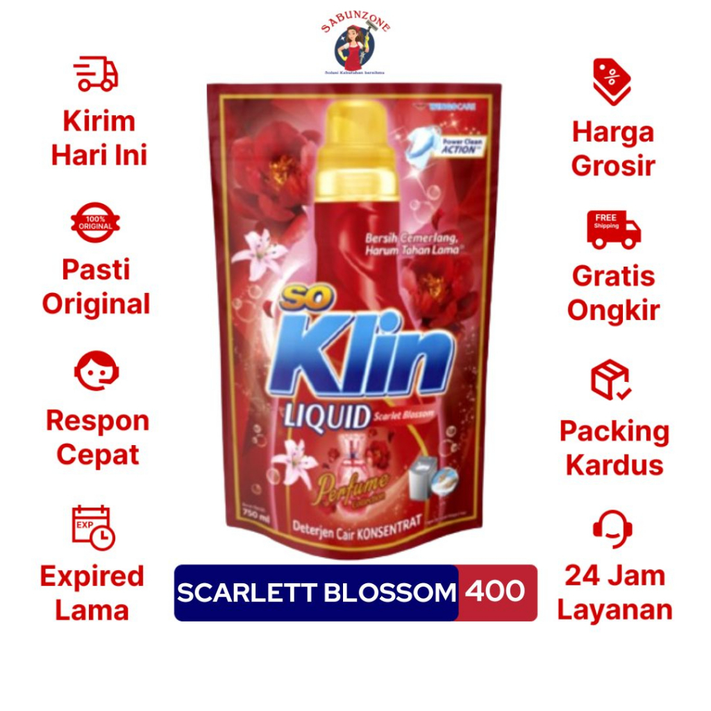 Jual Deterjen Cair Konsentrat So Klin Liquid Power Clean Action Biru