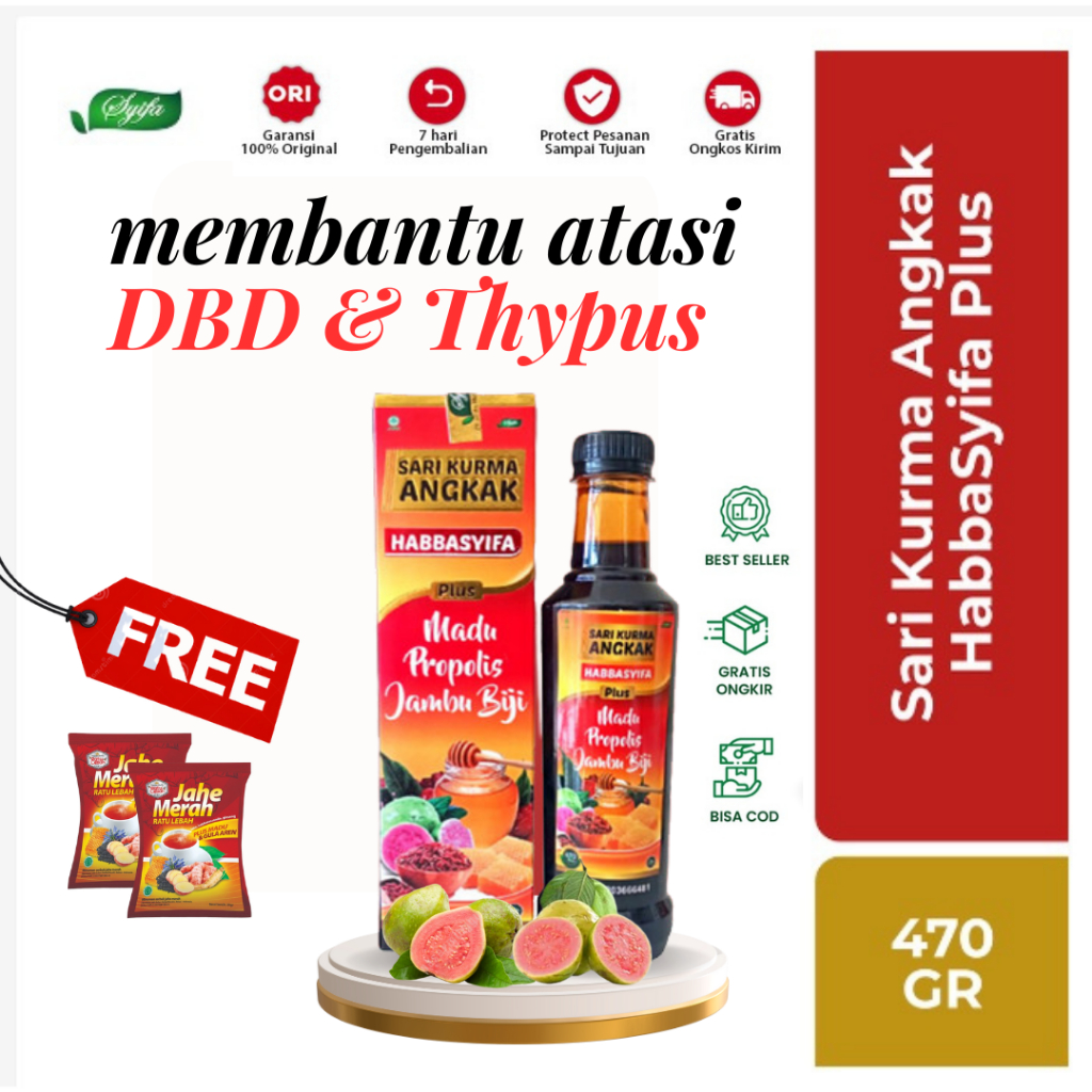 Jual Sari Kurma Madu Angkak Habbasyifa Plus Propolis Asli Original Ber