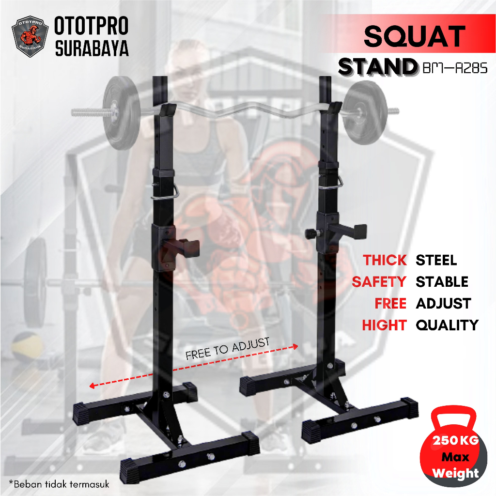 Jual Squat Rack BM A285 Bodymaster Rak Tiang Squad Fitness Gym