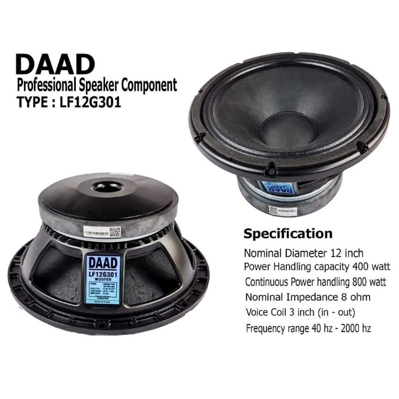 Jual Speaker Daad 12 Inch Lf12g301 Original 12g301 Shopee Indonesia