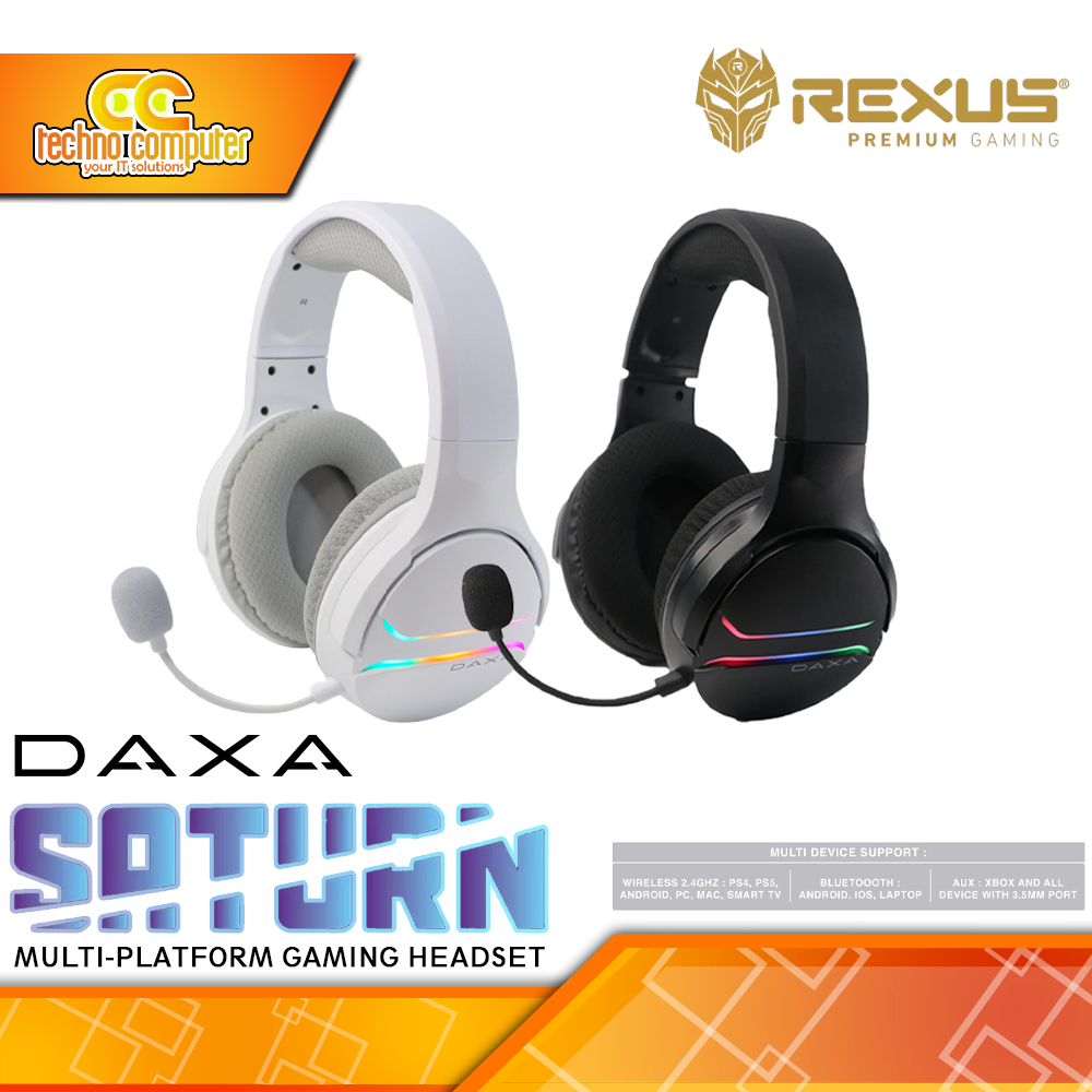 Jual HEADSET REXUS DAXA SATURN ST1 RGB Wireless Gaming Headset