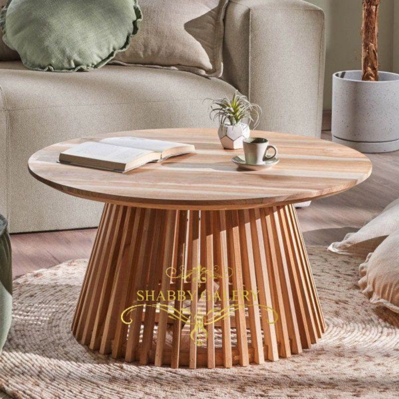 Jual Meja Tamu Minimalis Modern Kekinian Kayu Jati Jepara Coffe Table