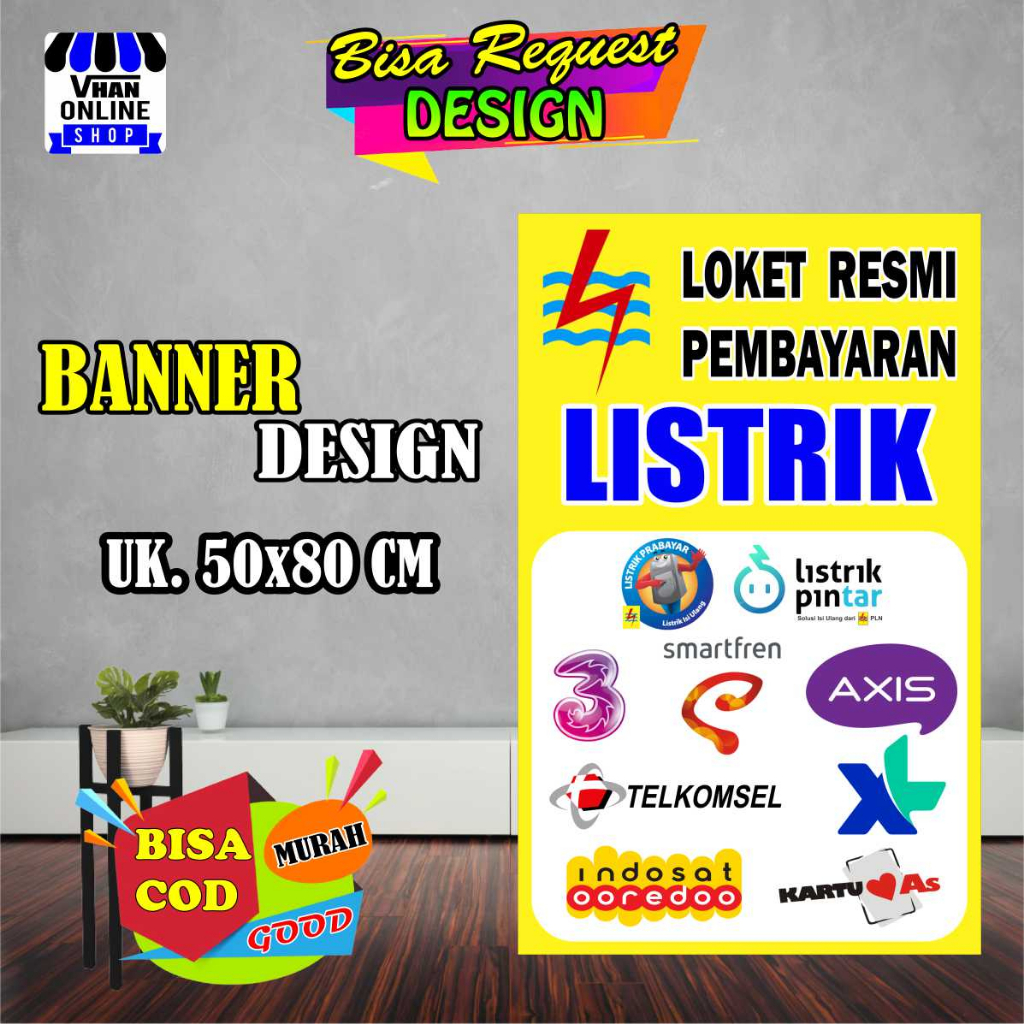 Jual Cetak Spanduk Banner Konter Bagus Murah Shopee Indonesia