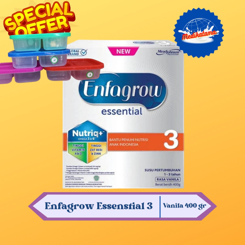 Jual Enfagrow Essential 3 Vanila 400 Gram Shopee Indonesia