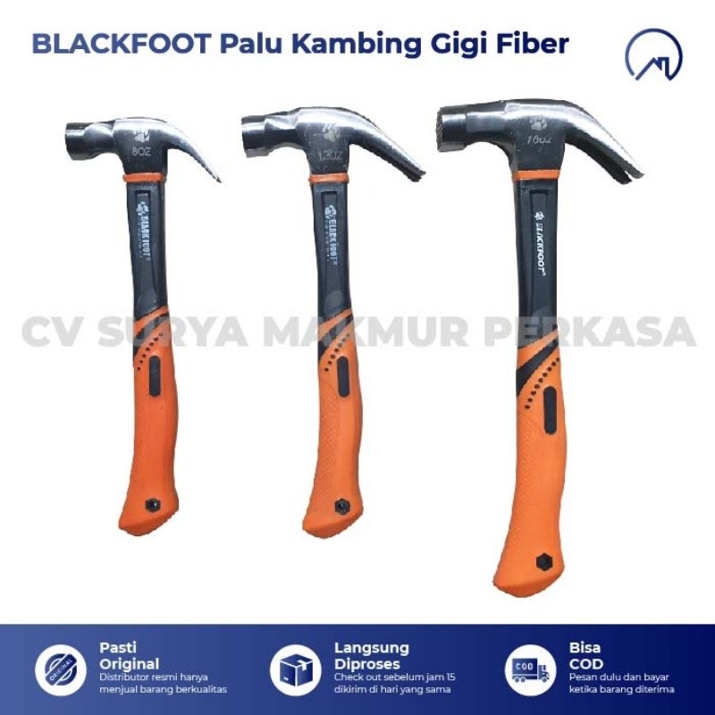 Jual Palu Kambing Gagang Fiber Claw Hammer Blackfoot Carbon Steel