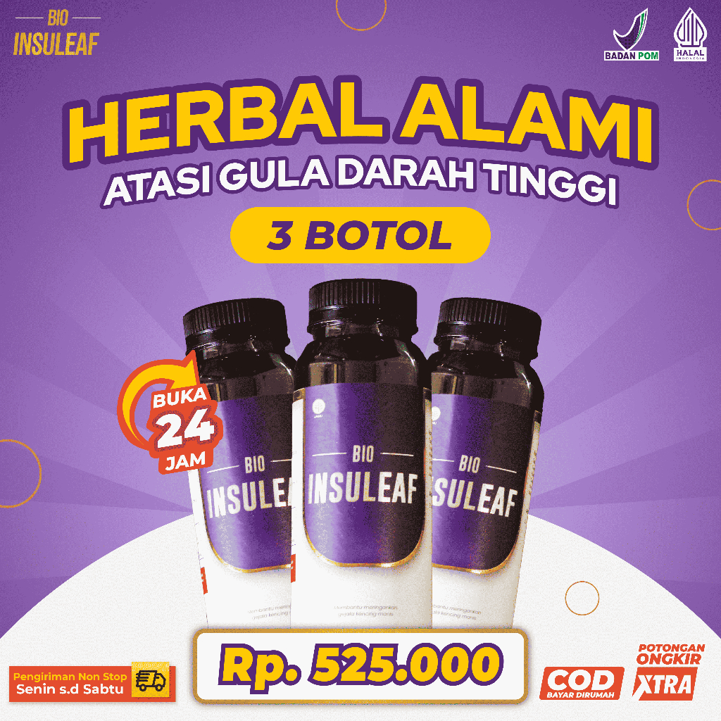 Jual Bio Insuleaf Herbal Alami Diabetes Original 3 Botol Shopee Indonesia