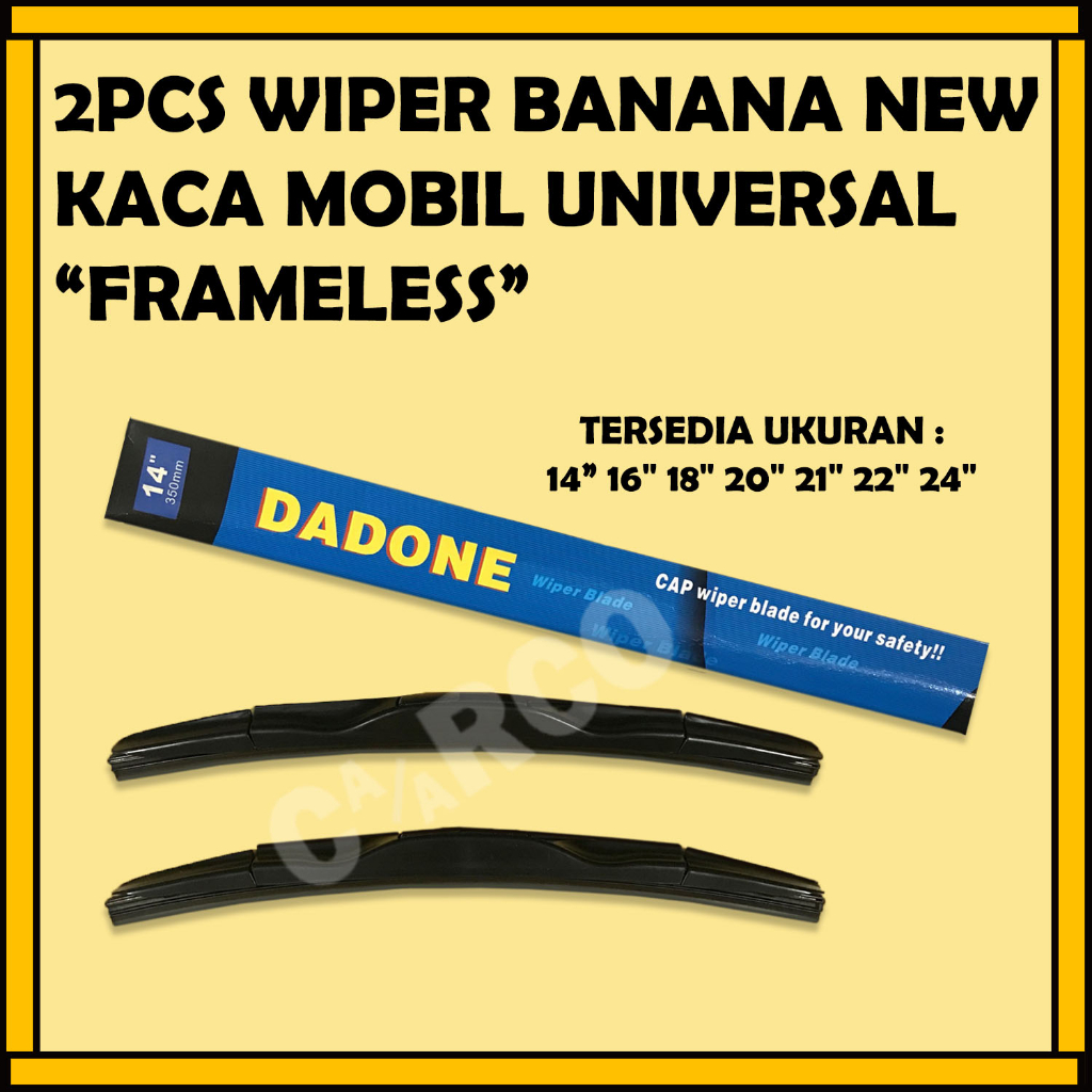 Jual 2pcs Wiper Banana New Premium Kaca Mobil Universal Frameless