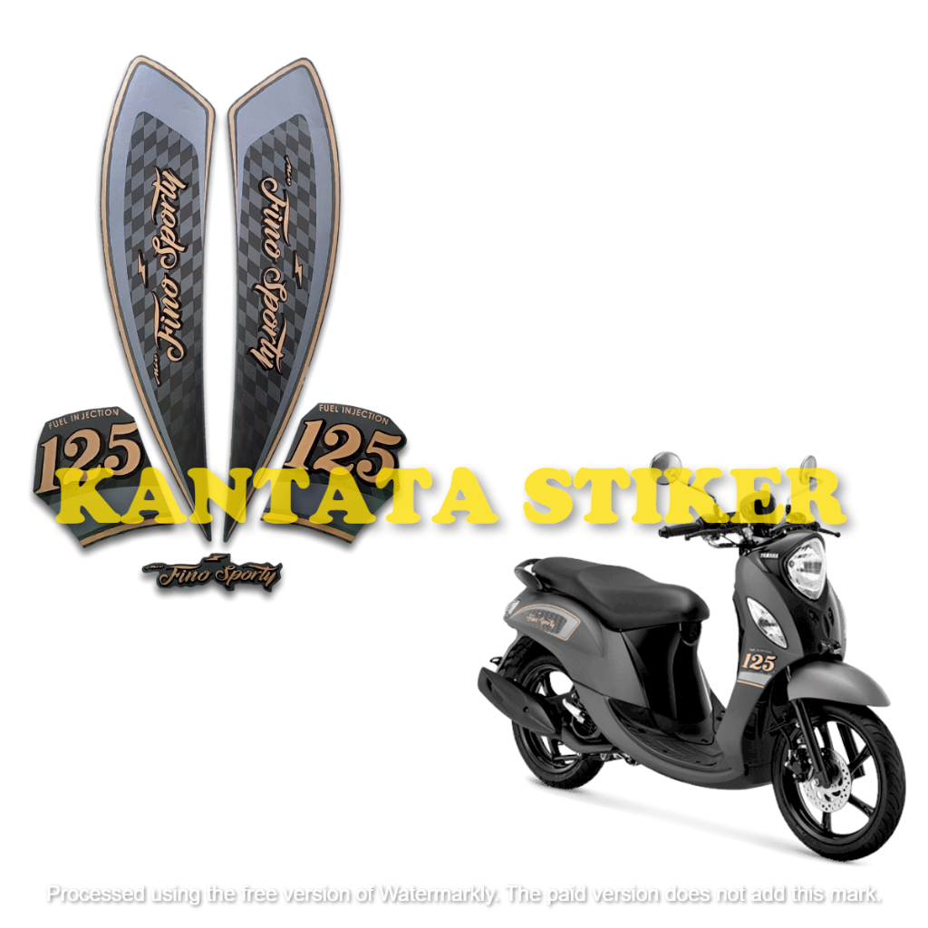 Jual STIKER STRIPING LIS LES BODY MOTOR YAMAHA FINO SPORTY 125 FI 2021