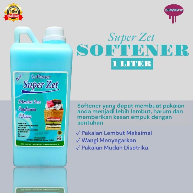 Jual Super Zet Softener Laundry Liter Softener Pelembut Dan Pewangi