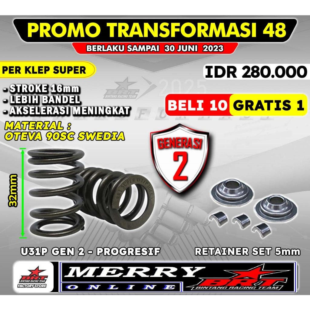 Jual Per Klep Super BRT Universal Oval Progresive GEN 2 Shopee Indonesia