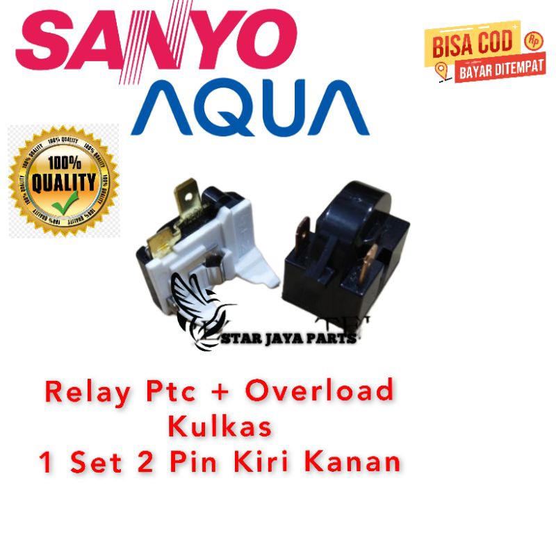 Jual Relay Ptc Overload Kulkas Sanyo Aqua Pin Kaki Kiri Kanan Dan