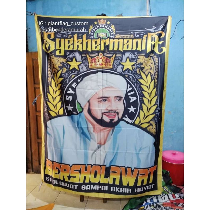 Jual Proses Hari Dkirim Bendera Syekhermania Full Printing Bendera