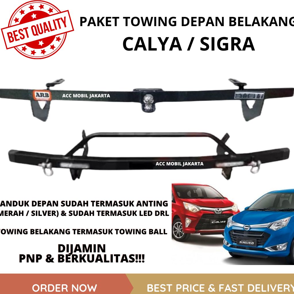 Jual PAKET TOWING ARB DEPAN BELAKANG CALYA SIGRA ORIGINAL BESI