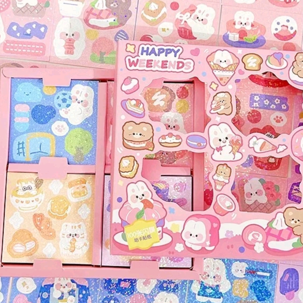 Jual 100 Lembar Sticker Momo Gliter New Sticker Momo Lucu Shopee