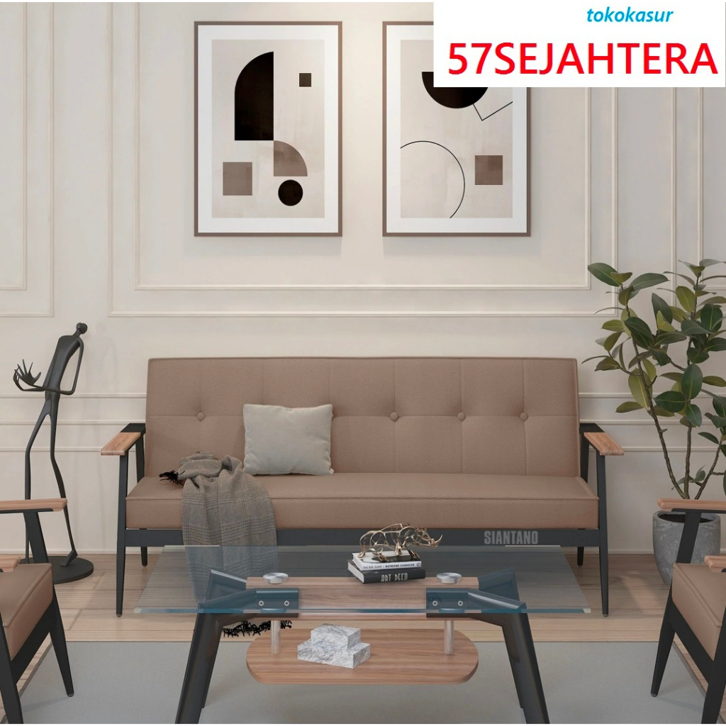 Jual Sofa Set Minimalis 311 6 Coffee Table SIANTANO Black Shopee