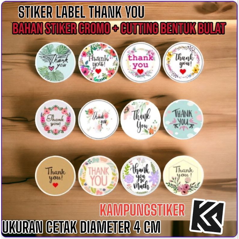 Jual Stiker Thank You Bulat Pcs Diameter X Cm Shopee Indonesia