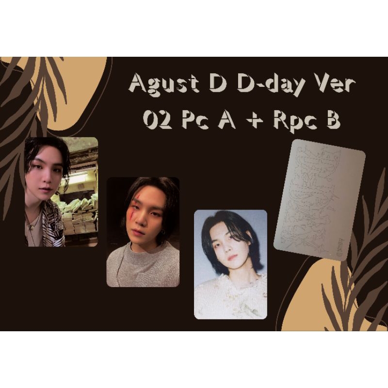 Jual COD Agust D D Day Pc Photocard Unofficial Shopee Indonesia