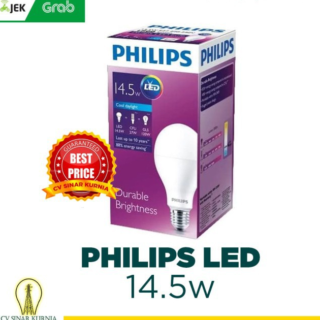 Jual Lampu Bohlam Led Philips Watt W Watt W Putih